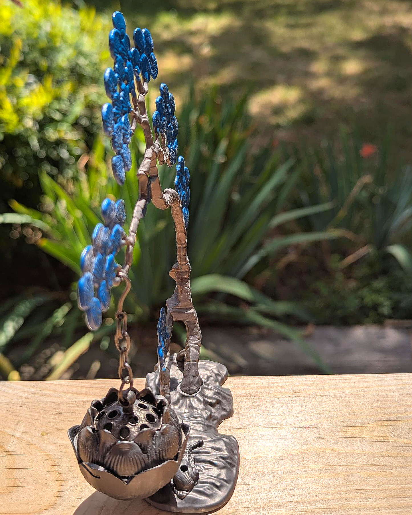 Blue Tree Hanging Incense Holder