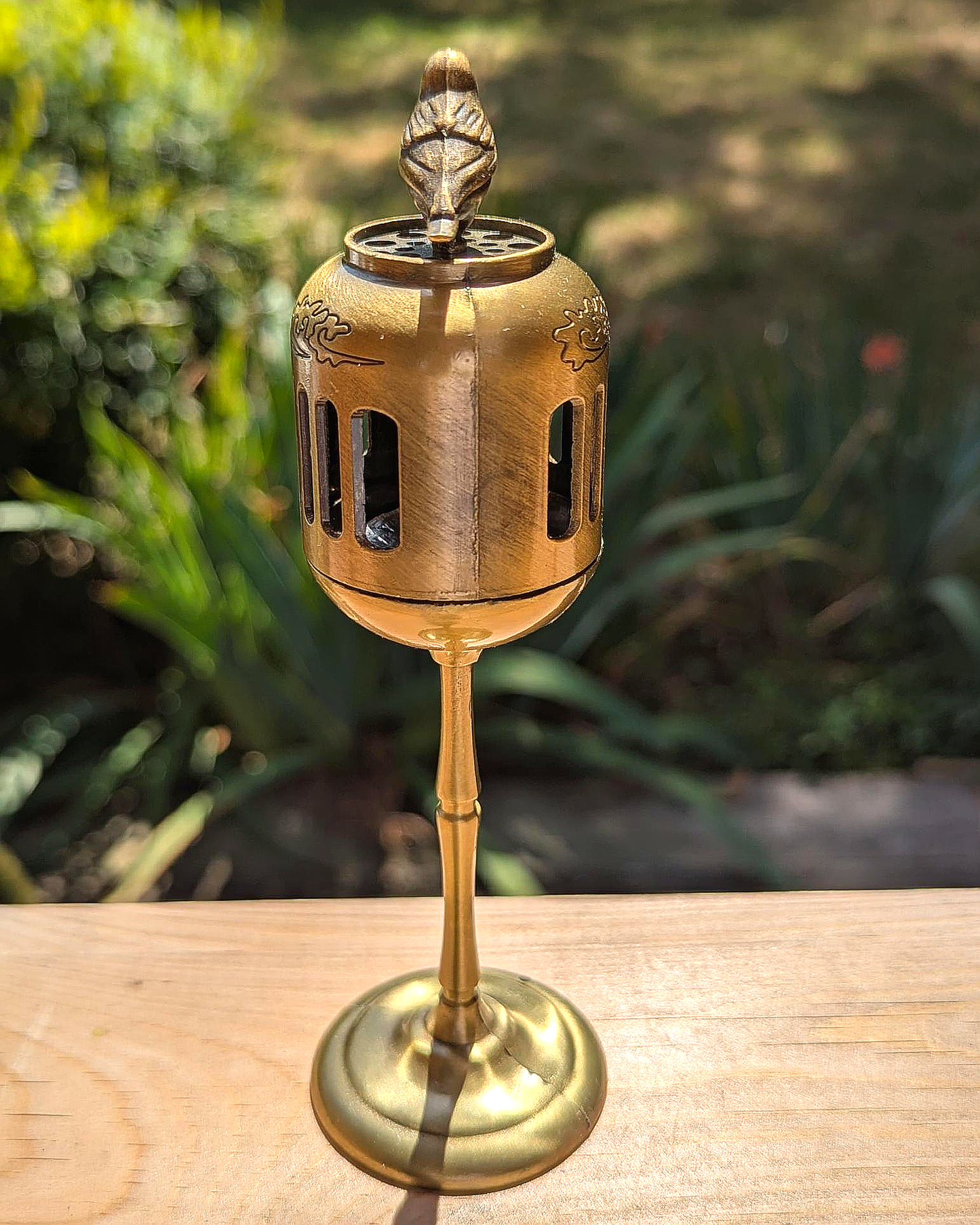 Bird Cage Incense Holder with Perched Bird Stand