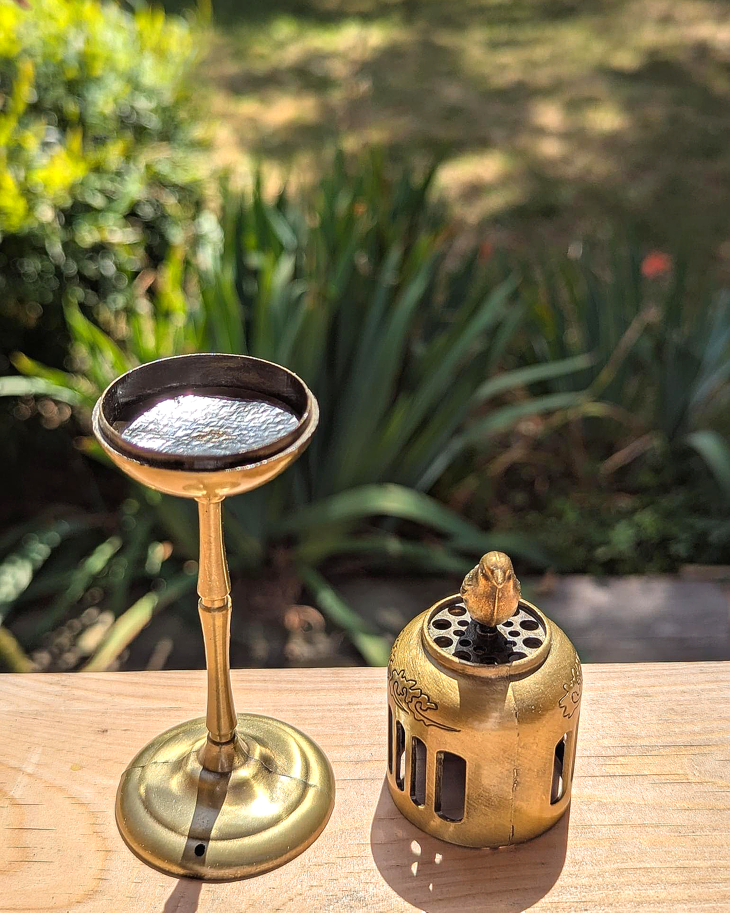 Bird Cage Incense Holder with Perched Bird Stand