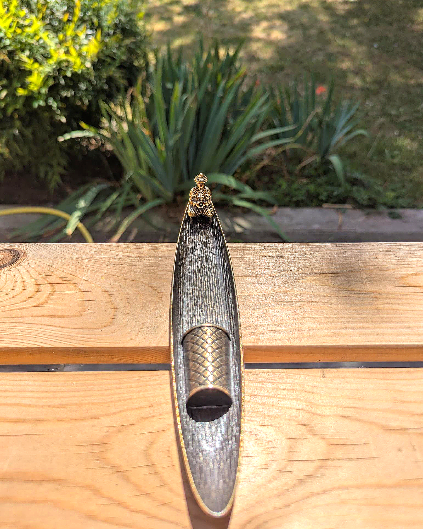 Fishing Boat Incense Holder with Rowing Fisherman