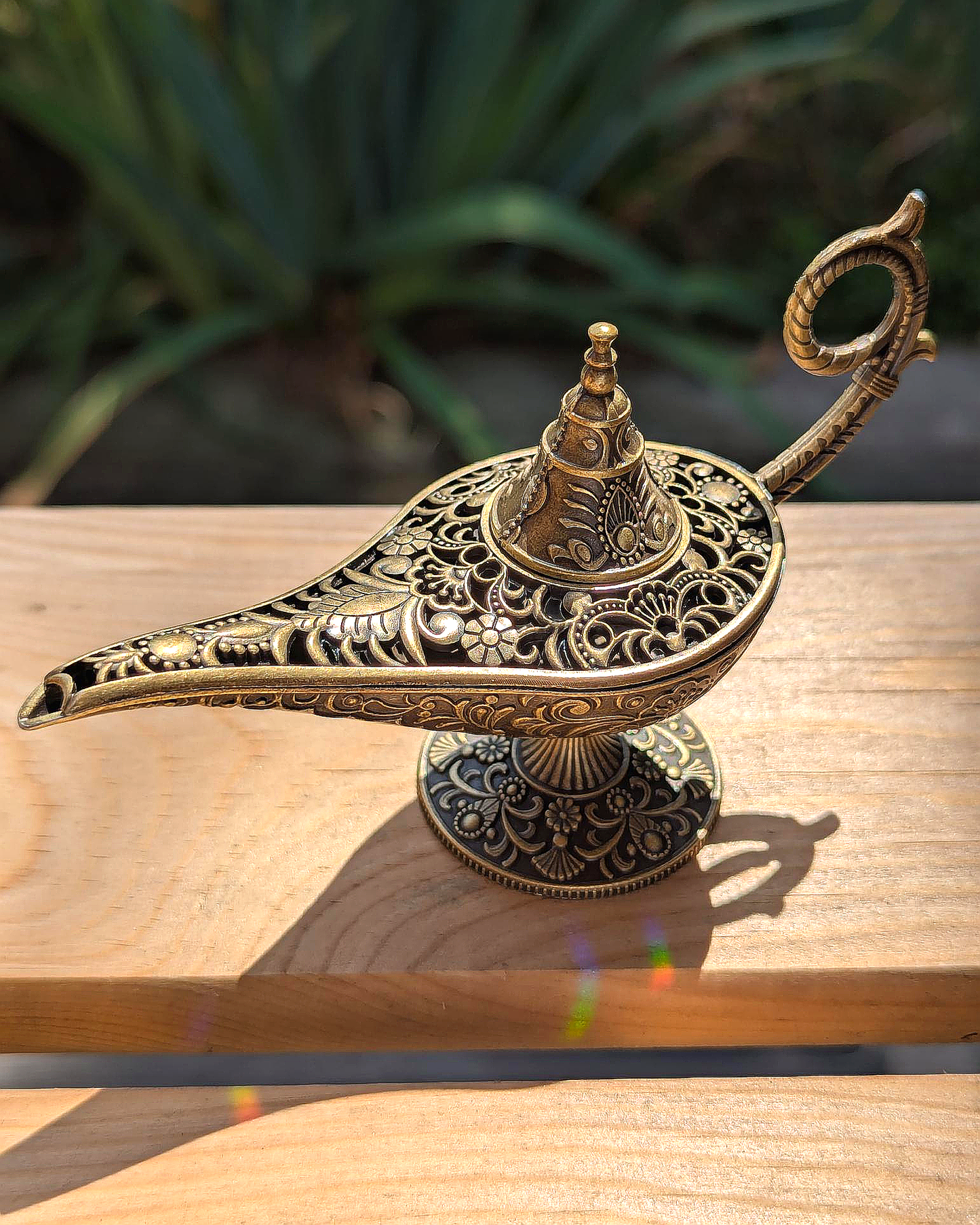 Magic Lamp Incense Holder with Ornate Lid