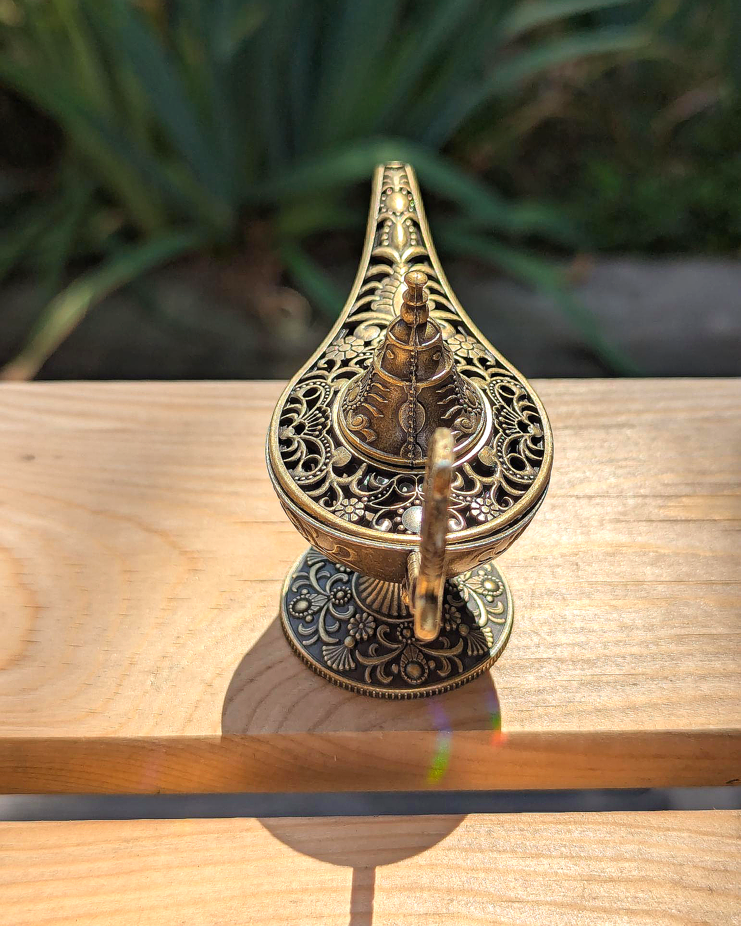 Magic Lamp Incense Holder with Ornate Lid